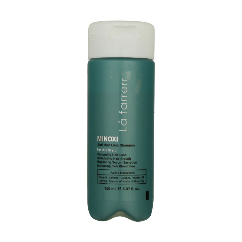 Lafarrerr-Minoxi-Anti-Hair-Loss-Shampoo-for-Oily-Hair-150ml-1 شامپو ضد ریزش لافارر مدل Minoxi مخصوص مو های چرب و کدر حجم 150 میلی لیتر