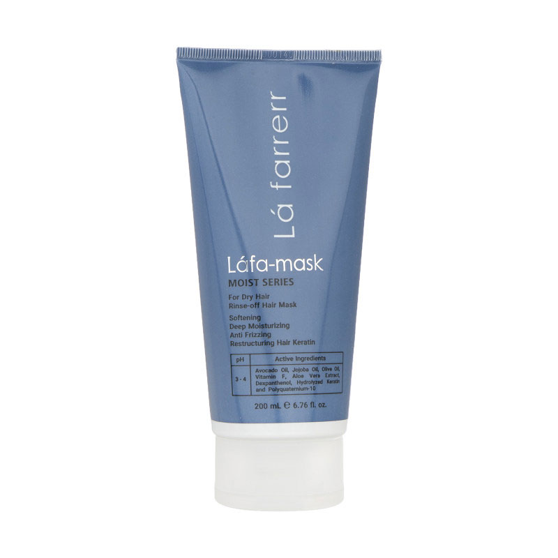 Lafarrerr-Rinse-off-Hair-Mask-for-Dry-Hair ماسک مو لافارر مدل Dry hair مخصوص مو های خشک و زبر حجم 200 میلی لیتر
