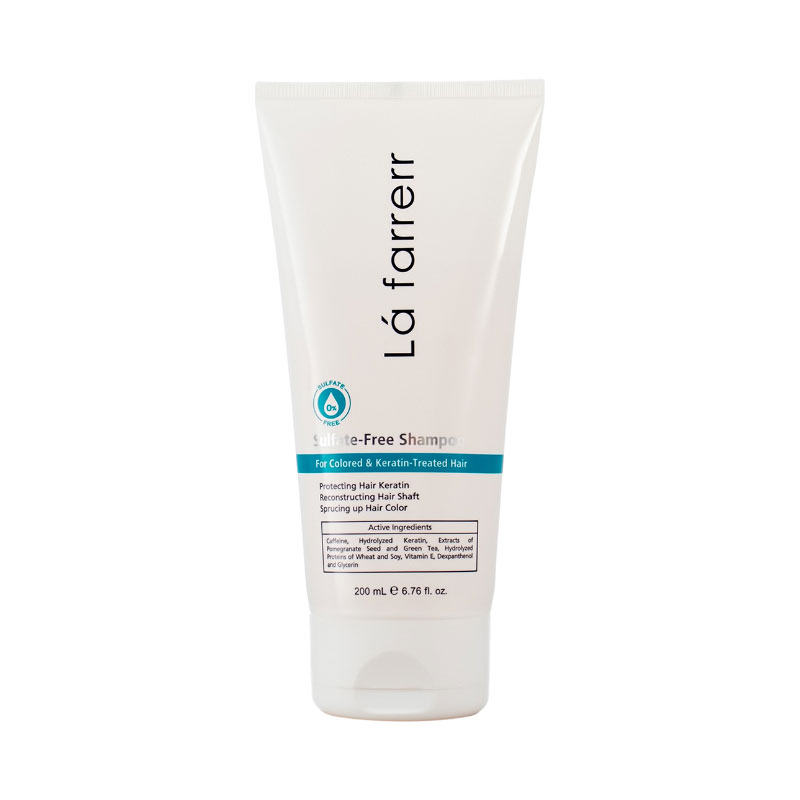 Lafarrerr-Sulfate-Free-Hair-Shampoo-200ml شامپو بدون سولفات لافارر مناسب موهای رنگ و کراتین شده 200میل