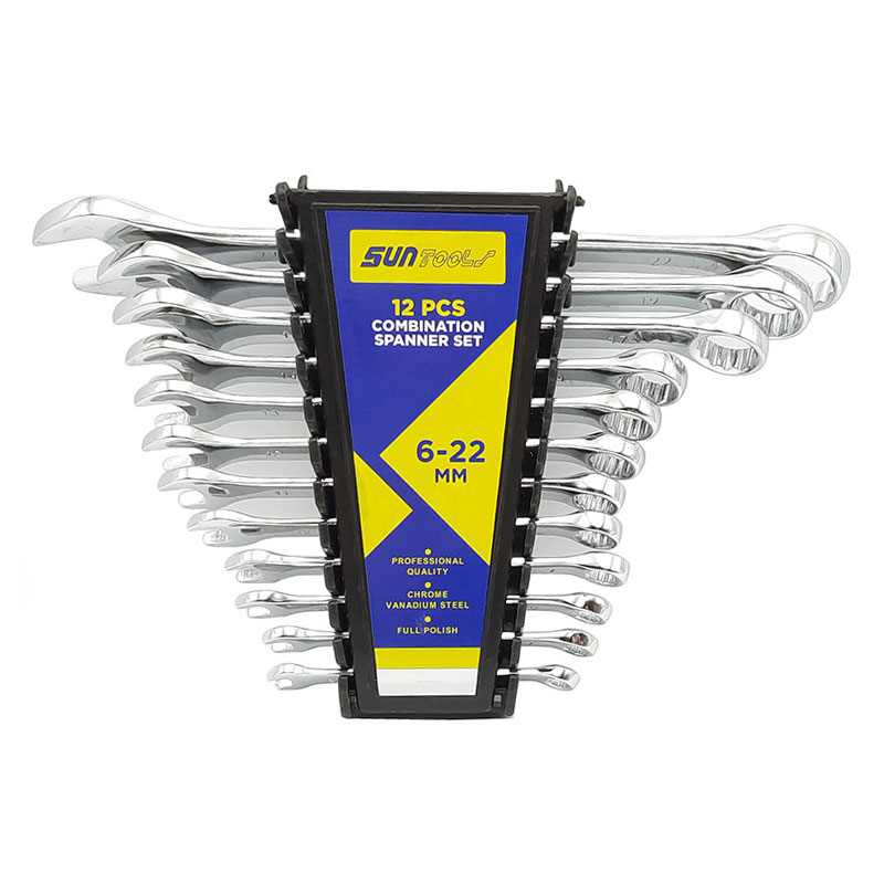 SUN-Tools-Combination-spanner-set-12-pcs ست 12 عددی آچار یک سر رینگی سان تولز مدل 22-6