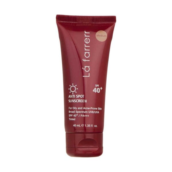 کرم ضد آفتاب و ضد لک رنگی (متوسط) لافارر مدل Acne-Prone-medium مخصوص پوست چرب حجم 40 میل میلی لیتر