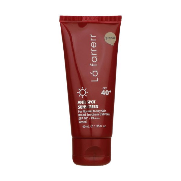 کرم ضد آفتاب و ضد لک رنگی لافارر مدل Acne-Prone Bronze spf40 حجم 40 میلی لیتر مخصوص پوست های خشک و معمولی