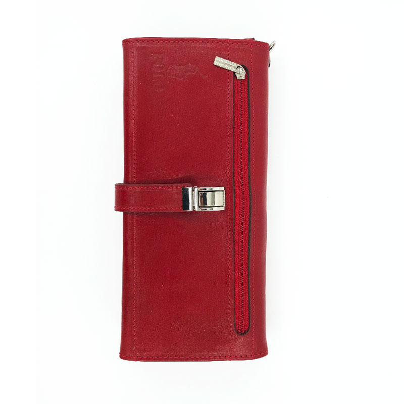 leather-wallet-cod-24-3 کیف زنانه چرم طبیعی Polo قفل ناخنی