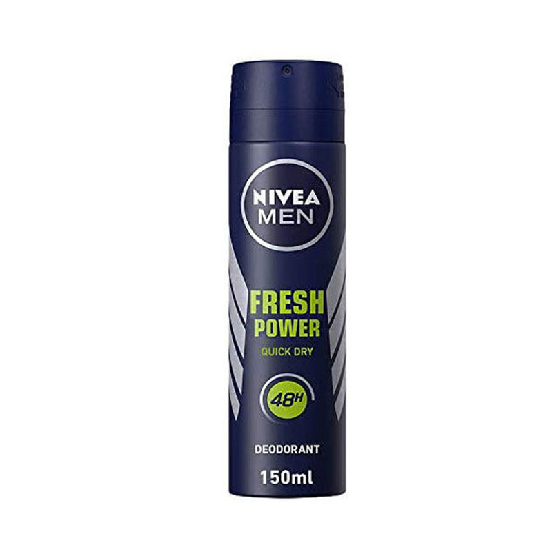 nivea-men-deodorant-fresh-power-150ml اسپری ضد تعریق مردانه نیوآ مدل Fresh Power حجم 150 میلی لیتر