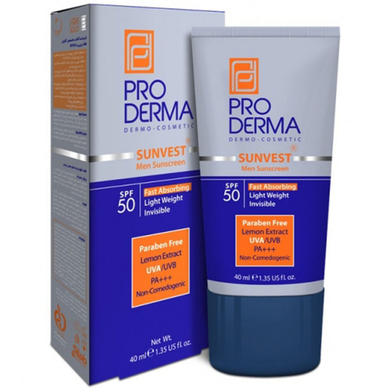 prodoct6111401-35 رم ضد آفتاب فاقد چربی آقایان پرودرما