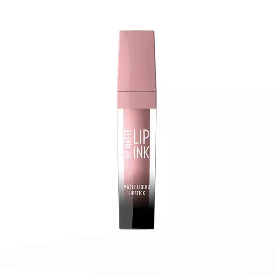 رژ لب مایع مات گلدن رز مدل Lip ink شماره 01