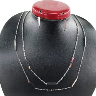 نیم ست زنانه تیتانیوم طرح جواهر کد w-se-20