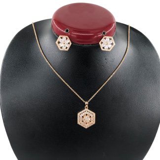 نیم ست زنانه تیتانیوم طرح جواهر کد w-se-22