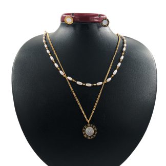 نیم ست زنانه دو ردیفه استیل کد w-se-88