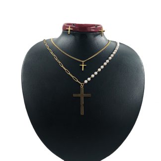نیم ست زنانه دو ردیفه استیل کد w-se-91