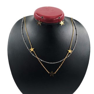 نیم ست زنانه دو ردیفه استیل کد w-se-97