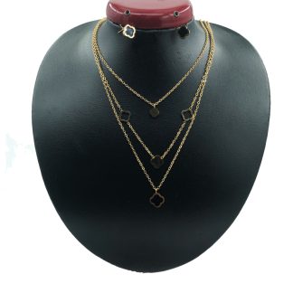 نیم ست زنانه دو ردیفه استیل کد w-se-178