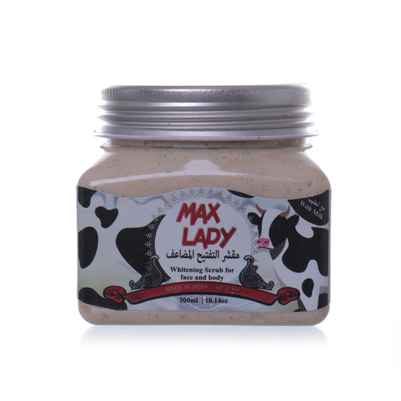 scrab-max-lady اسکراب صورت و بدن مکس لیدی مدل شیر گاو حجم ۳۰۰ میل