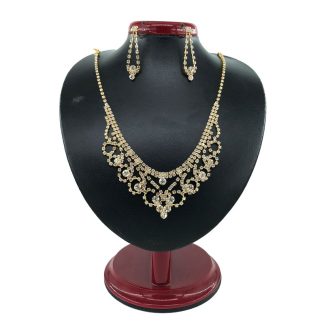 نیم ست زنانه تیتانیوم طرح جواهر کد w-se-04