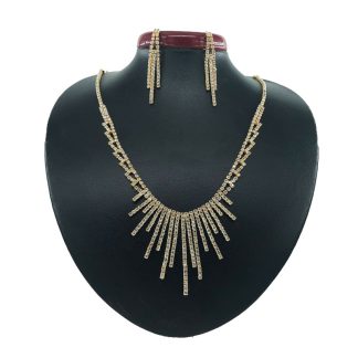 نیم ست زنانه تیتانیوم طرح جواهر کد w-se-08