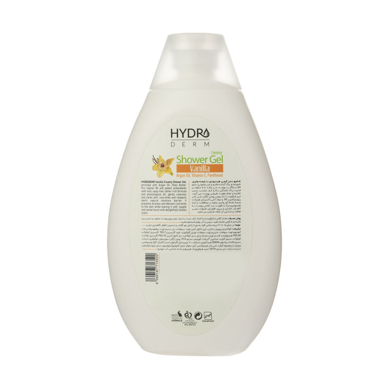 product711402-10 شامپو بدن کرمی هیدرودرم مدل Vanilla حجم 500 میلی لیتر
