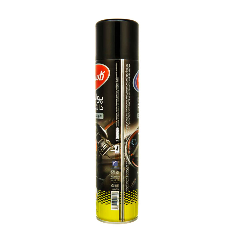 product911402-5 اسپری پولیش داشبورد خودرو کاسپین مدل Lemon حجم 300 میلی لیتر